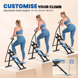SPORTNOW Stair Stepper Vertical Climber with LCD Monitor & 3 Adjustable Pedal Heights – Full-Body Home Gym Cardio