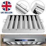 Stainless Steel Grease Baffle Filter with Handles – Catering Kitchen Extraction Hood Canopy, 495 x 495 mm