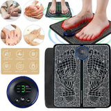 Electric Foot Massager Pad with 19 Intensity Levels & 8 Modes – Rechargeable USB Foot Massage Mat, Black