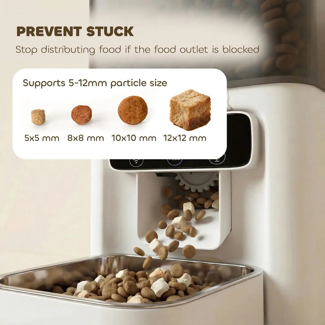 PawHut 4.5L WiFi Automatic Cat Feeder with Timer, Programmable 1–10 Meals – Dual Power Food Dispenser