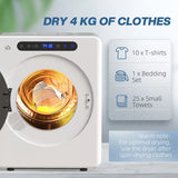 HOMCOM 4kg Compact 40-60?  Tumble Dryer - White