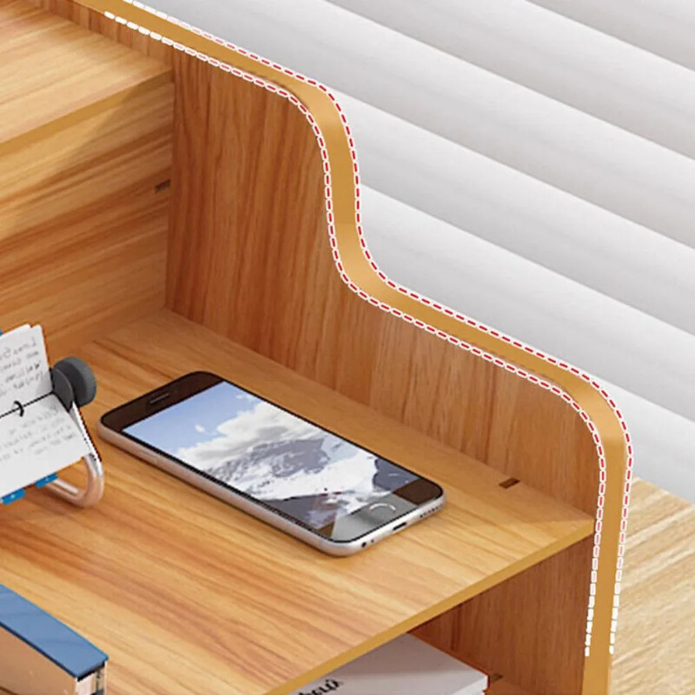 Wooden Desk Organiser – Tabletop Stationery Tidy Stand for Home and Office