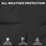 Outsunny Outdoor Seat Cushions, Set of 2 – 50 x 50 cm Water-Resistant Garden Seat Pads with Ties, 7 cm Thick, Black