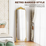 HOMCOM Full Length Mirror, 50 x 160 cm Floor Mirror with Baroque Metal Frame for Bedroom, Living Room