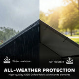 PawHut Outdoor Dog Shade Shelter with Canopy – Steel Frame Dog House for Small, Medium & Large Breeds
