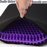 Orthopaedic Honeycomb Gel Seat Cushion, 3.5cm Extra Thick with Non-Slip Cover – Office, Car, Wheelchair, Purple