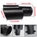 Dual Outlet Stainless Steel Exhaust Tip – Double Wall Straight Cut Tail Muffler Tip for 1.5–2.4 Inch Pipes