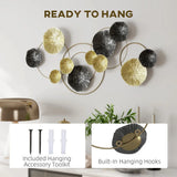 HOMCOM Multi-Disc Metal Wall Art