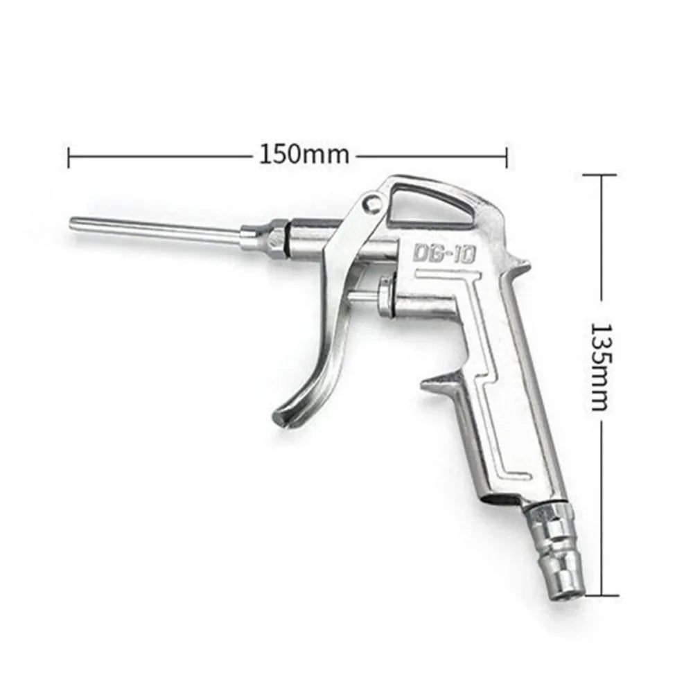 5-Piece Air Blow Gun Kit with 3 Nozzles and 2 Attachments, Die-Cast Aluminium – Air Duster for Garage & DIY