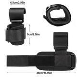 Weight Lifting Hooks with Padded Wrist Support Straps, 2 Pack – Coated Steel Deadlift Grips for Gym, Black