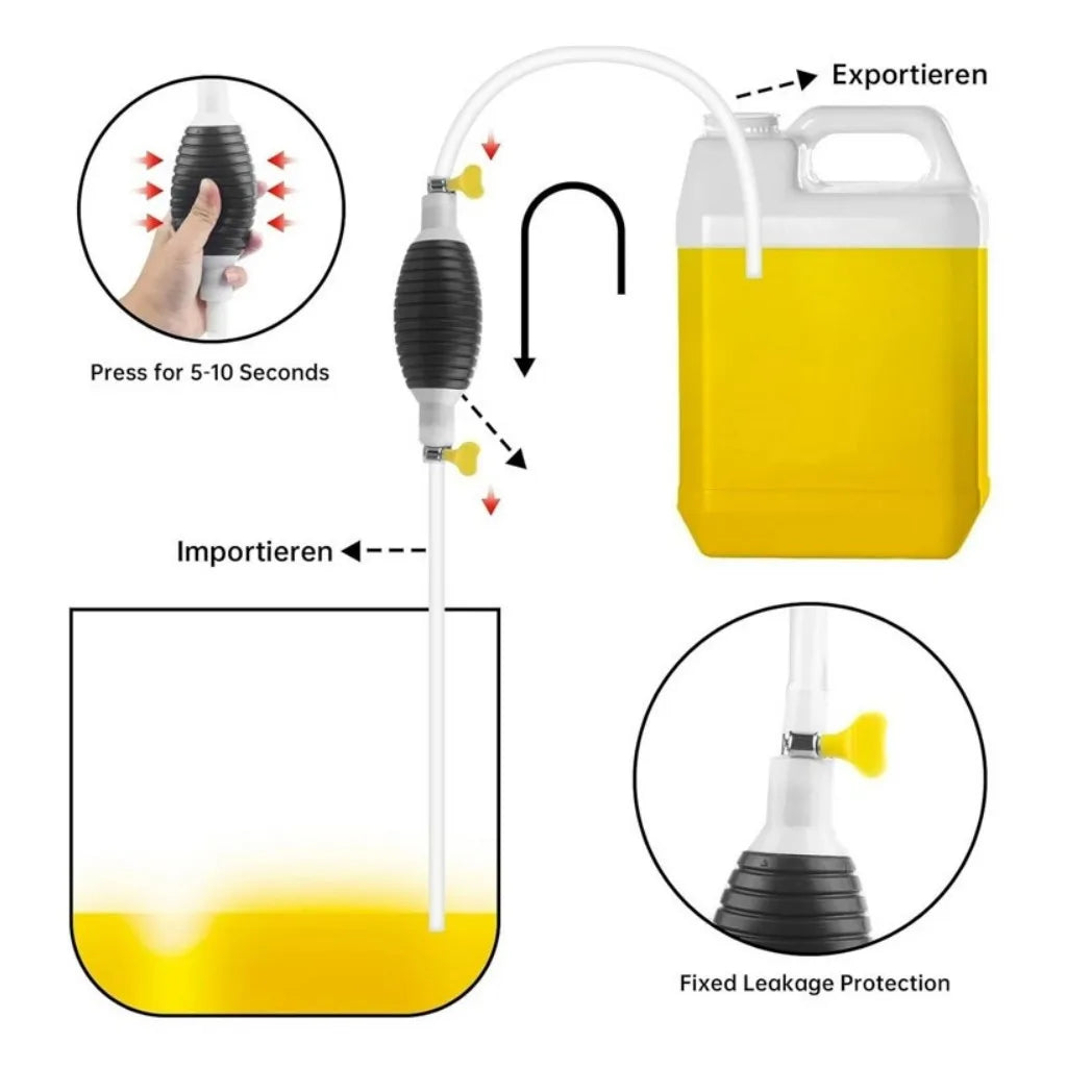 10 Piece Fuel & Oil Funnel Set – Flexible Spouts, Filters & Manual Transfer Pump