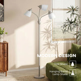 HOMCOM Arc Tree Floor Lamp with 3 Rotating Lights