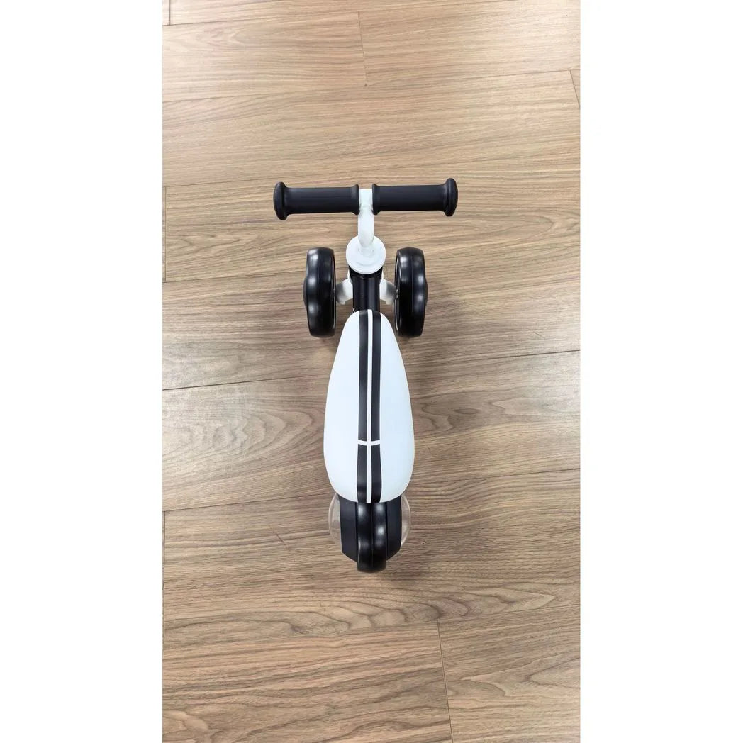 AIYAPLAY Balance Bike for Toddlers 1–2 Years with Adjustable Seat and Light-up Rear Wheels – Boys and Girls, Black