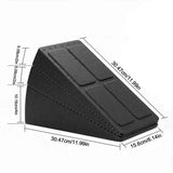 Slant Wedge Boards Set of 3 with Non-Slip Textured Surface – Calf Stretch Blocks for Yoga, Squats & Gym, Black