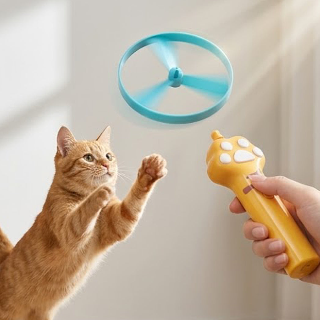 Rechargeable Cat Disc Launcher Interactive Cat Fetch Launcher with 10 Flying Cat Pet Toys (US Logistics For USPS/DHL/Fedex/UPS. No designated logistics accepted，TK/TMEU only For self-pickup）