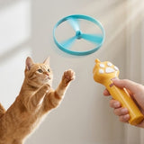 Rechargeable Cat Disc Launcher Interactive Cat Fetch Launcher with 10 Flying Cat Pet Toys (US Logistics For USPS/DHL/Fedex/UPS. No designated logistics accepted，TK/TMEU only For self-pickup）