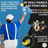 3D Brick Effect Self-Adhesive Foam Wall Stickers, 30/60 Piece Set – Waterproof XPE Wall Panels, Black