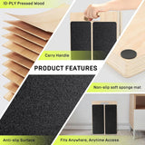 Wooden Slant Board Calf Stretcher with 5 Adjustable Angles – Foldable Incline Board for Yoga & Stretching