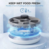 PawHut Automatic Cat Feeder with Programmable Timer, Six 180ml Trays & Ice Pack – Wet and Dry Food