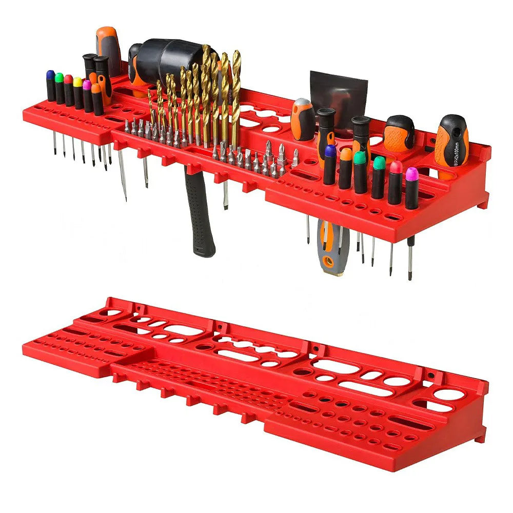 Wall Mounted Tool Pegboard Set with 58 Accessories and 4 Wall Plates – Garage & Workshop Storage Organiser