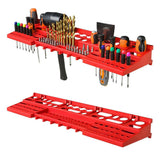 Wall Mounted Tool Pegboard Set with 58 Accessories and 4 Wall Plates – Garage & Workshop Storage Organiser