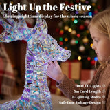 Outsunny Iridescent Lighted Reindeer Family – 3 Piece