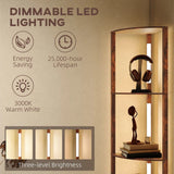HOMCOM 4-Tier Corner Floor Lamp