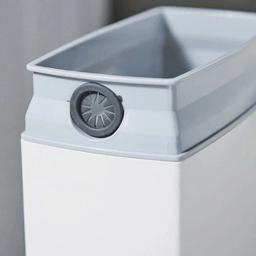 Toilet Brush and Waste Bin Set 2 in1 Bathroom Toilet Holder Brush Slim Trash Can