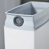 Toilet Brush and Waste Bin Set 2 in1 Bathroom Toilet Holder Brush Slim Trash Can