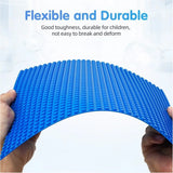 9 Piece Building Brick Baseplate Set, 25.5 x 25.5cm – Compatible Toy Base Boards, Multicolour