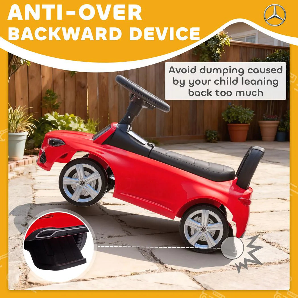 AIYAPLAY Official Mercedes-Benz Ride On Car, Foot to Floor Walker with Horn & Under-Seat Storage, Red
