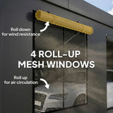 Outsunny Heavy Duty Carport 3 x 6 m – Portable Garage Canopy Tent with Galvanised Steel Frame, Doors & Windows, Dark Grey