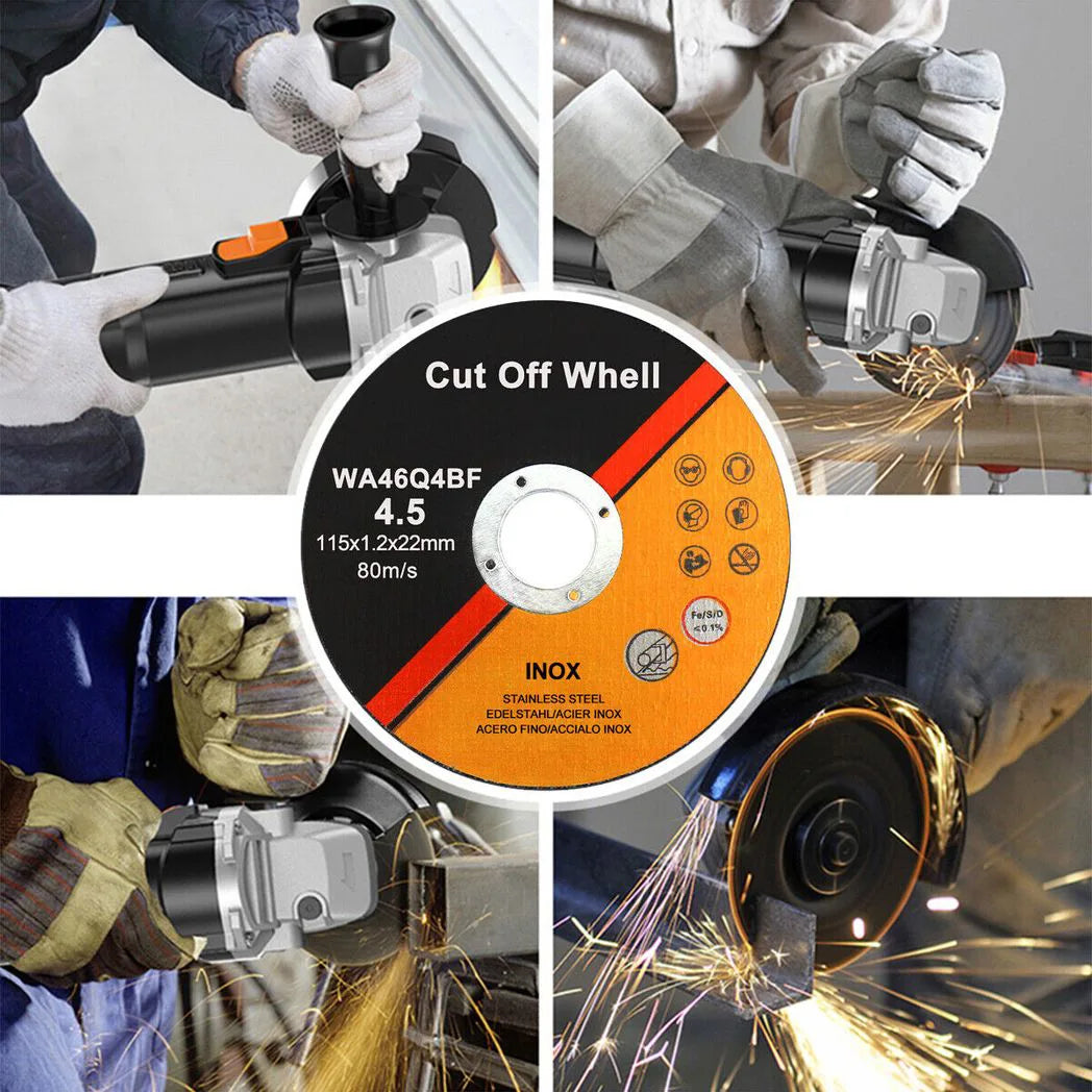115mm Ultra Thin Metal Cutting Discs for Angle Grinders, 1.2mm, Pack of 50 – Steel & Stainless Steel