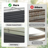 Outsunny Set of 2 Raised Beds for Garden, Galvanised Outdoor Planters for Herbs Vegetables