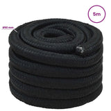 vidaXL Multipurpose Utility Rope 50 mm 5 m Black PP 15000 kg Max Load