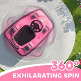 AIYAPLAY Kids Electric Bumper Car with 360° Spin, LED Lights and Music – Ride On Waltzer for Ages 3-8, Pink