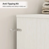 HOMCOM King-Size Freestanding Headboard with 4 Open Storage Compartments – Bedroom Bed Headboard, White