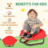 AIYAPLAY Kids Planet-Shaped Swivel Chair – Sensory Spinning Seat for Balance and Coordination, Red