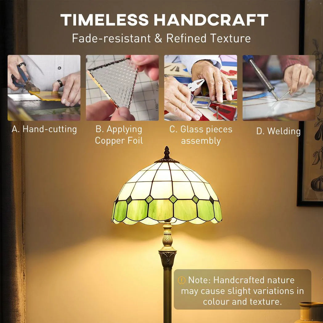 HOMCOM 152cm Tiffany-Style Floor Lamp