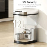 HOMCOM 12L Automatic Sensor Bin with Fingerprint-Resistant Stainless Steel – Touchless Kitchen Bin, Silver