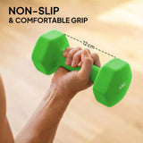 SPORTNOW Hex Dumbbell Set with Storage Rack, 12kg Total (2 x 1kg, 2 x 2kg, 2 x 3kg) – Home Gym Hand Weights