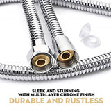 Shower Hose 3m Chrome | Shower Hose Flexible | Hose for Shower Stainless Steel