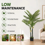 HOMCOM Artificial Palm Tree with 16 PEVA Leaves