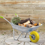 2 x 10" Puncture-Proof Solid PU Sack Truck Wheels with 16mm Bore – Heavy-Duty Trolley Spare Tyres, Yellow