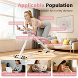 Folding Ab Crunch Machine with 2 Incline Levels, 5 Backrest Heights & Resistance Bands – Home Core Trainer