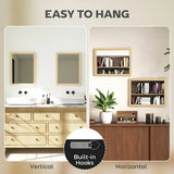 HOMCOM Wall Bathroom Mirror, 30 x 40 cm Wall-Mounted Mirror for Living Room, Bedroom, Hallway, Set of 2
