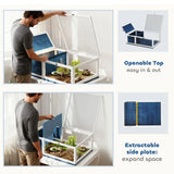 PawHut Wooden Tortoise House with Mesh Roof and Side Panels – Small Reptile Habitat
