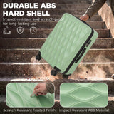 HOMCOM 3-Piece Hard Shell Suitcase Set with TSA Lock & 360° Spinner Wheels – 20/24/28 Inch Cabin & Checked Luggage, Green