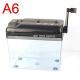Portable A6 Manual Paper Hand Shredder with 3mm Straight Cut – Home Office Document Shredder