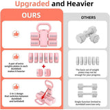 2-in-1 Adjustable Dumbbell & Kettlebell Set, 2kg to 5kg with Non-Slip Grip – Home Gym Hand Weights